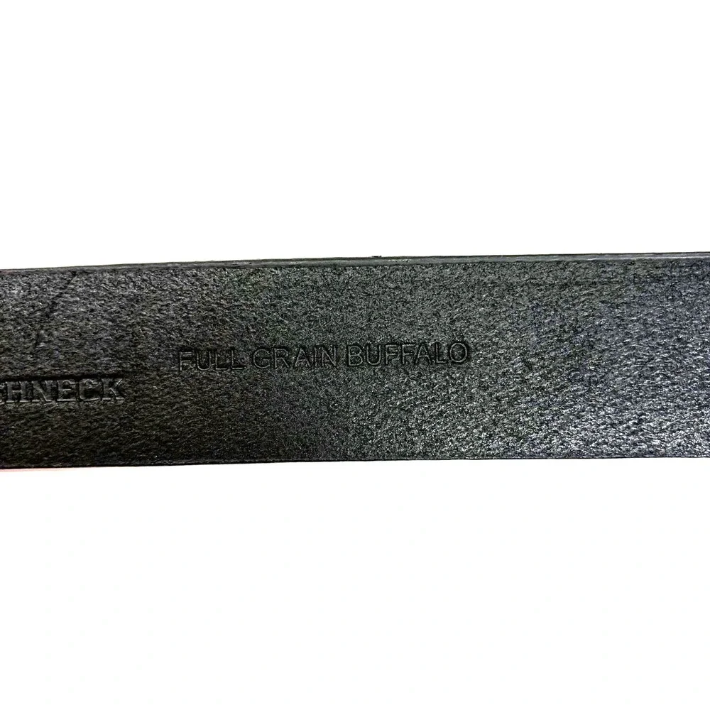 CABELAS Black BUFFALO LEATHER Belt Full Grain Roughneck 38